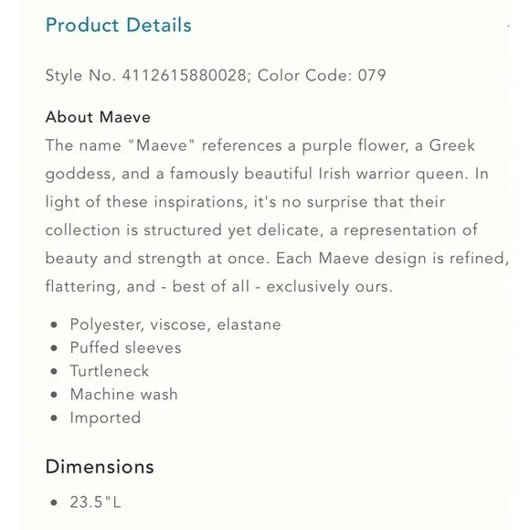 Anthropologie Maeve Puff-Sleeved Turtleneck- SZ XL - NWT - Picture 9 of 10